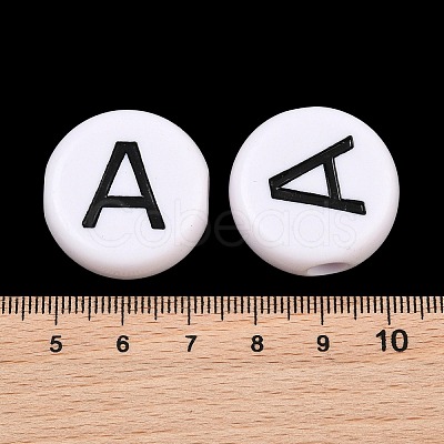 Opaque White Acrylic European Beads AC-CBA3BDD-01A-1