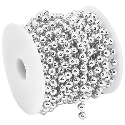 ABS Plastic Imitation Pearl Bead Chain KY-WH20006-09B-1