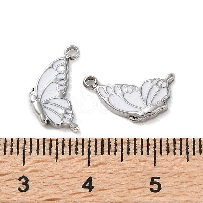 304 Stainless Steel with Enamel Charms STAS-L022-400P-04-1