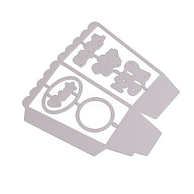 Pop Corn Box Frame Carbon Steel Cutting Dies Stencils LS-DIY-F036-30-1