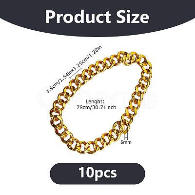 Resin Cuban Link Chain Necklaces for Men Women NJEW-WH0002-242-1