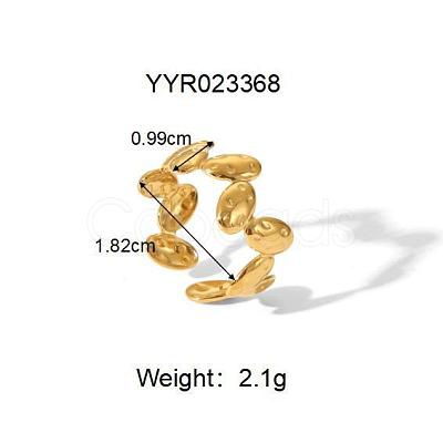 304 Stainless Steel Cuff Rings for Women CD9702-5-1
