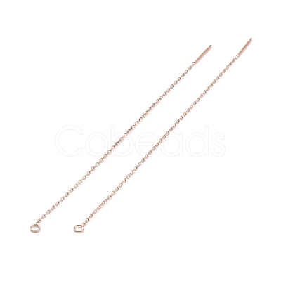Ion Plating(IP) 304 Stainless Steel Stud Earring Finding LS-STAS-E161-06RG-1