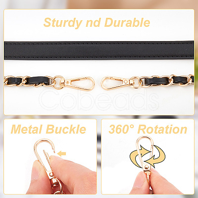 2Pcs 2 Style Imitation Leather Bag Handles DIY-DR0001-25C-1