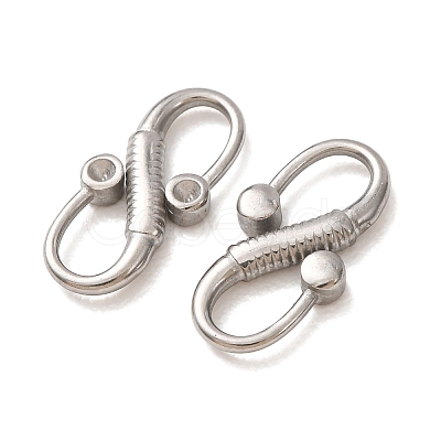304 Stainless Steel S-Hook Clasps with Blank Bezel Cups SA-CBA7A40-03P-A-1