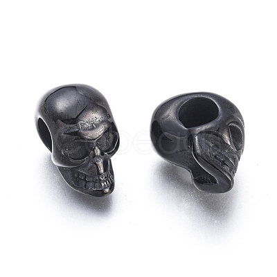 Halloween 304 Stainless Steel European Beads STAS-M274-116B-1