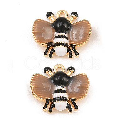 Brass Enamel Pendants KK-CBA6818-02G-1