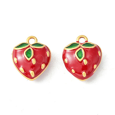 Brass Enamel Charms KK-G462-18MG-1