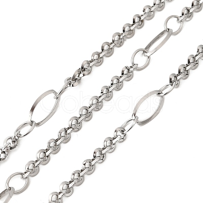 304 Stainless Steel Oval Link Chains CHS-B015-12P-1