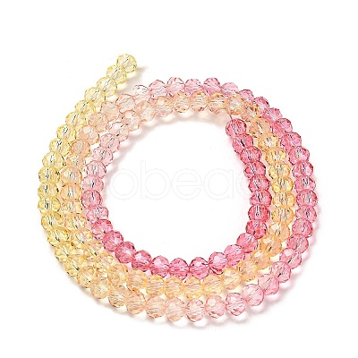 Transparent Painted Glass Beads Strands X1-DGLA-A034-T3mm-A07-1