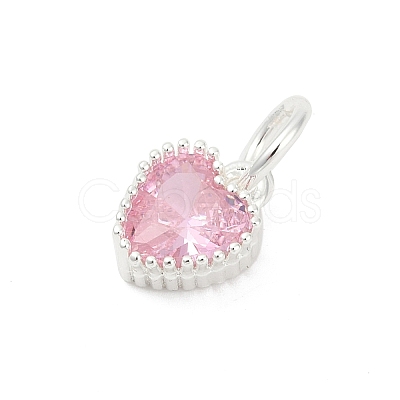 Brass Micro Pave Cubic Zirconia Pendants KK-H204-01S-02-1