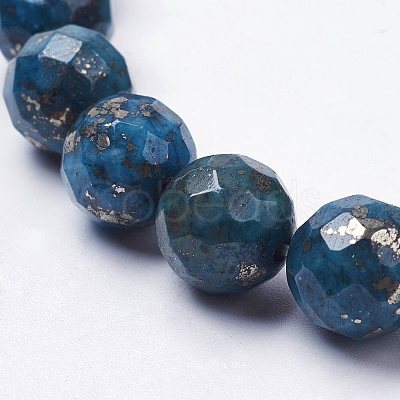 Natural Pyrite Beads Strands G-K181-K02-1