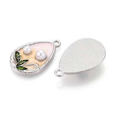 Rack Plating Alloy Enamel Pendants ENAM-N065-13P-1