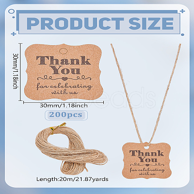 200Pcs Thanksgiving Themed Paper Hang Gift Tags PAAG-LP0001-01A-1