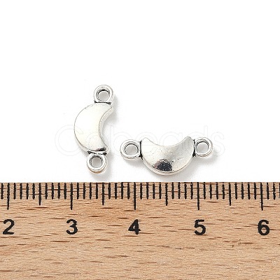 Tibetan Style Alloy Crescent Moon Connector Charms TIBE-S324-09AS-1