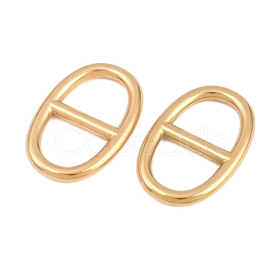 304 Stainless Steel Oval Links Connector Charms STAS-F366-02B-G-1