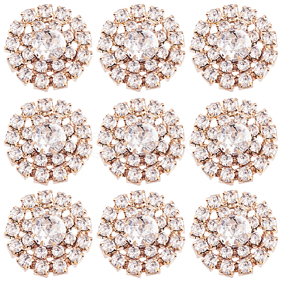 30Pcs Alloy Rhinestone Cabochons ALRI-GA0001-09KCG-1