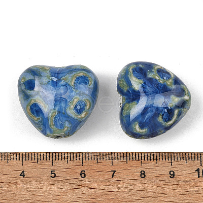 Glazed Heart Shaped Porcelain Beads PR-G020-01-1