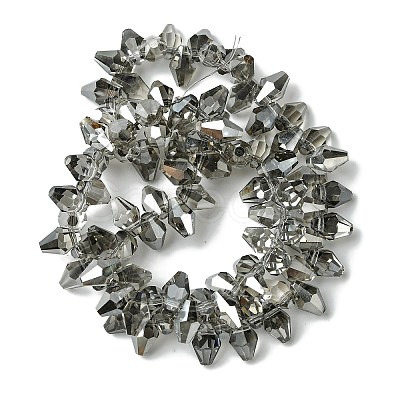 Transparent Electroplate Glass Beads Strands GLAA-K064-06A-PL01-1