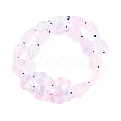 Transparent Glass Enamel Beads Strands GLAA-B021-06F-1