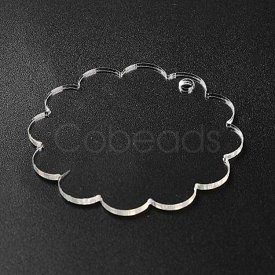 Transparent Acrylic Blank Pendants TACR-Z003-01C-1