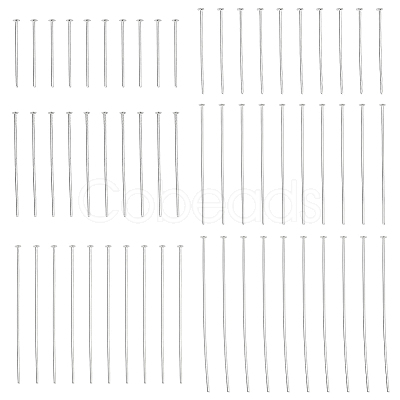 60Pcs 6 Styles Brass Flat Head Pins FIND-BC0003-94P-1