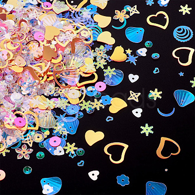 100G Plastic Sequins Beads PVC-TA0001-04D-1