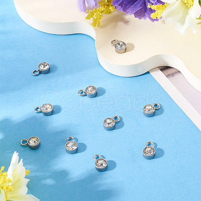10Pcs Glass Rhinestone Charms STAS-TA0003-26F-1