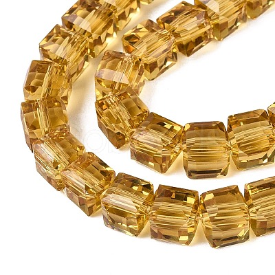 Transparent Glass Beads Strands GLAA-R041-8x8mm-A07-1