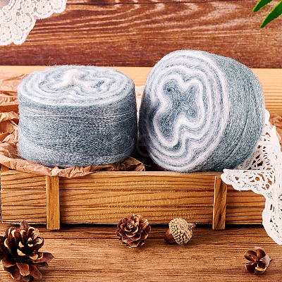 Gradient Segment Dyed Super Fine Mohair Yarn DIY-TAC0033-03A-1
