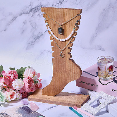 Wooden Anklets Display Stands ODIS-WH0025-224A-1