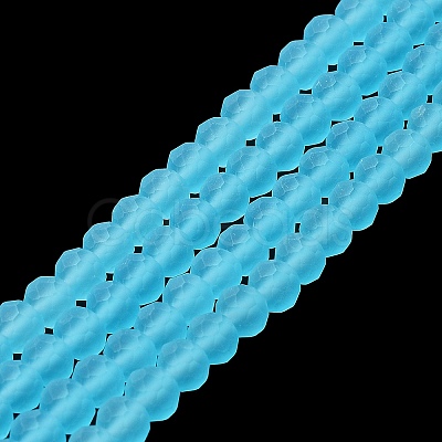 Transparent Glass Beads Strands X-EGLA-A044-T8mm-MD08-1