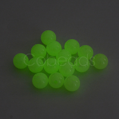 Luminous Acrylic Round Beads X-LACR-R002-6mm-01-1