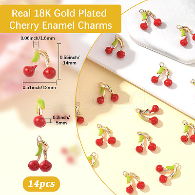 14Pcs Brass Charms KK-BBC0017-50-1