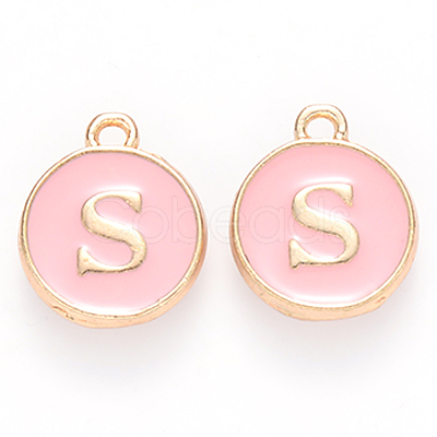 Golden Plated Alloy Enamel Charms ENAM-S118-07S-1