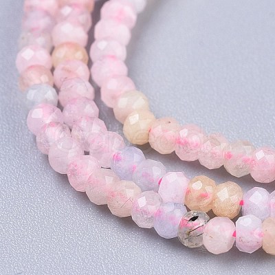 Natural Morganite Beads Strands G-R475-009-1