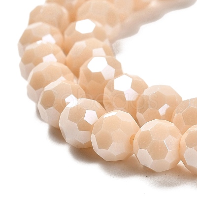 Electroplate Opaque Glass Beads Strands EGLA-A035-P6mm-A05-1