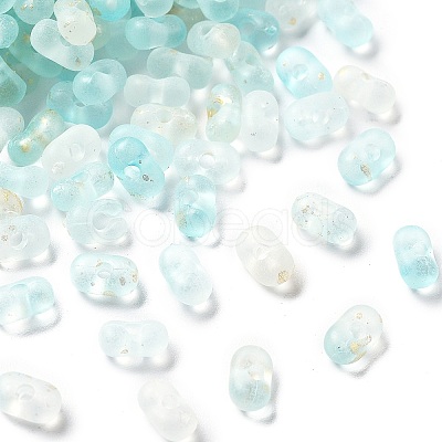 Gradient Color Transparent Frosted Acrylic Beads X-OACR-M023-06F-1