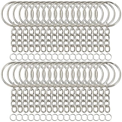 Iron Split Key Rings & Open Jump Rings Keychain Findings Kits DIY-YW0010-53P-1