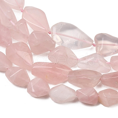 Natural Rose Quartz Beads Strands GG-CBA3D9B-11-1