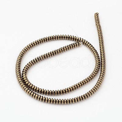 Electroplate Non-magnetic Synthetic Hematite Beads Strands G-I175-28-1