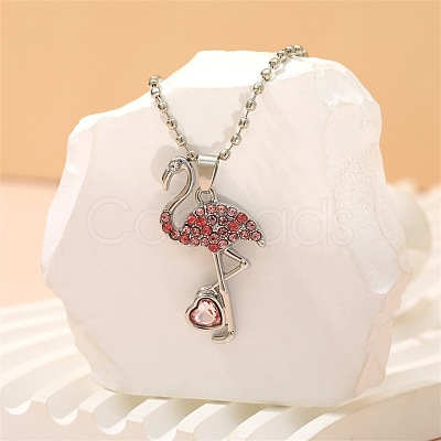Alloy Colorful Rhinestone Pendant Necklaces for Kid FS-WG8D677-04-1