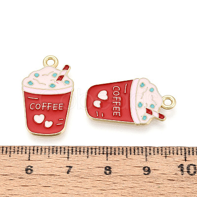 Alloy and Enamel Pendants PALLOY-T093-14G-1