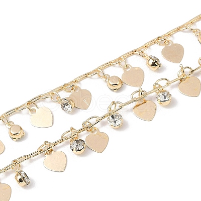 Handmade Brass & Rhinestone Chains CHC-Z001-15KCG-02-1