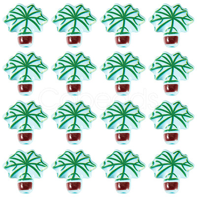 20Pcs Printed Opaque Acrylic Beads OACR-TA0004-73B-1