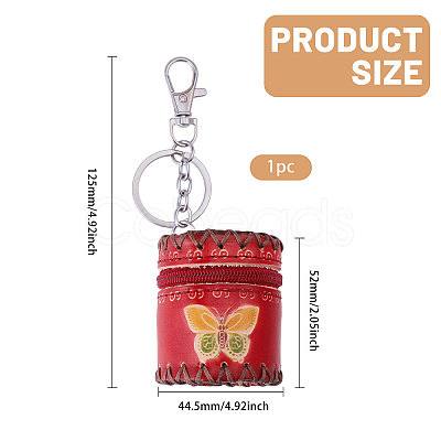 Leather Keychains AJEW-WH0455-918A-1