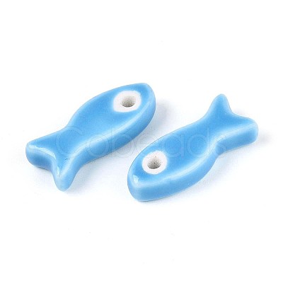 Handmade Porcelain Ceramic Beads PORC-T134-01B-1
