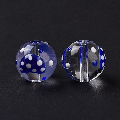 Glass with Enamel Beads LAMP-P058-01E-1