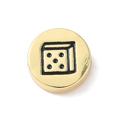 Brass Enamel Beads KK-L239-064G-1