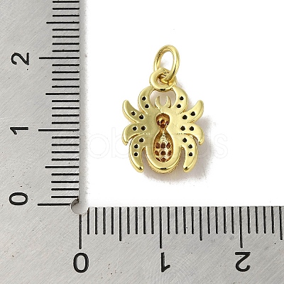 Real 18K Gold Plated Brass Pave Colorful Cubic Zirconia Pendants KK-M283-06B-02-1